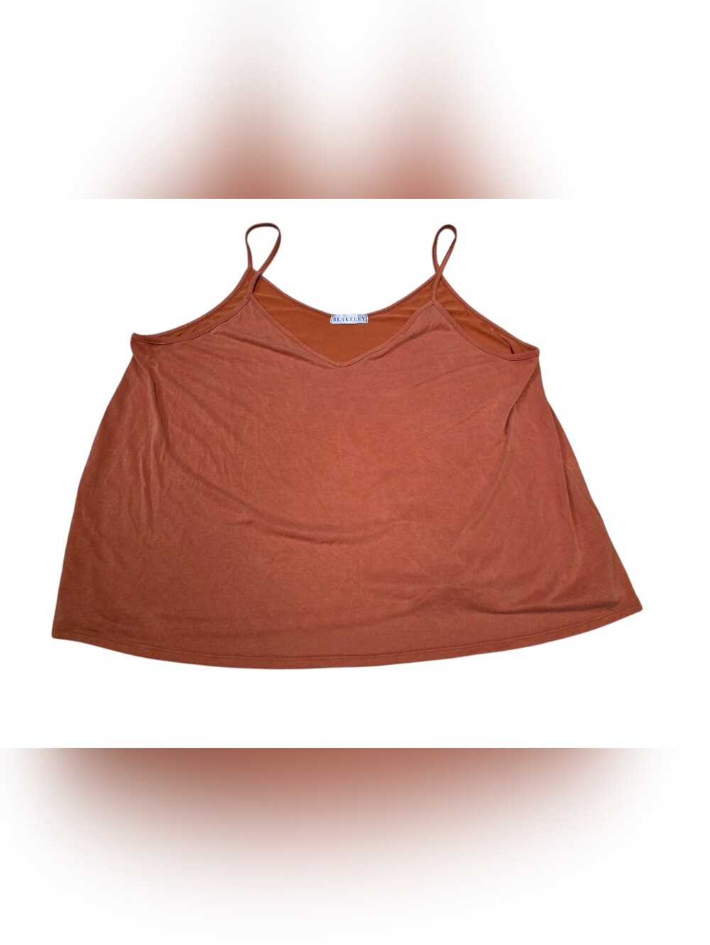Pre-Owned Blakeley Plus Size 2XL Orange Rusty Cropped Track Top Camisole Cute